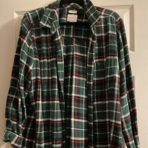 XXL AE BOYFRIEND FIT PLAID FLANNEL